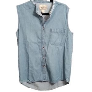 Pro Vision sleeveless jean blouse